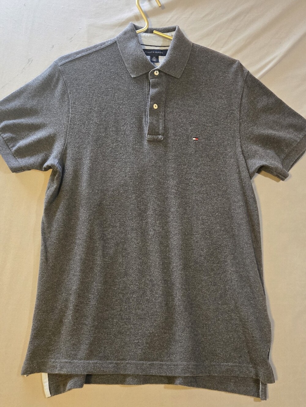 Tommy Hilfiger Heather Gray Short Sleeve Polo Men's S